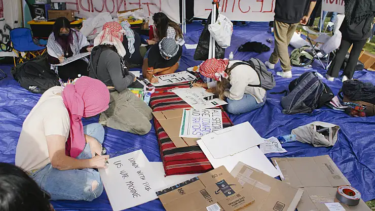 California Üniversitesi'nden Filistin'e destek eylemleri devam ediyor