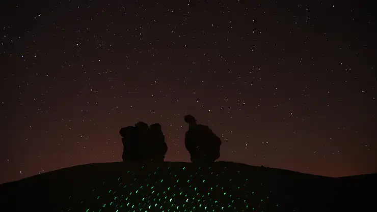 Cihanbeyli Kuşça Celil Boğazı'nda gece fotoğrafı çekti