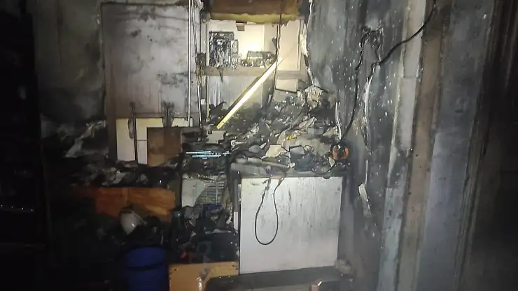 Çıkan yangın ekipler tarafından söndürüldü