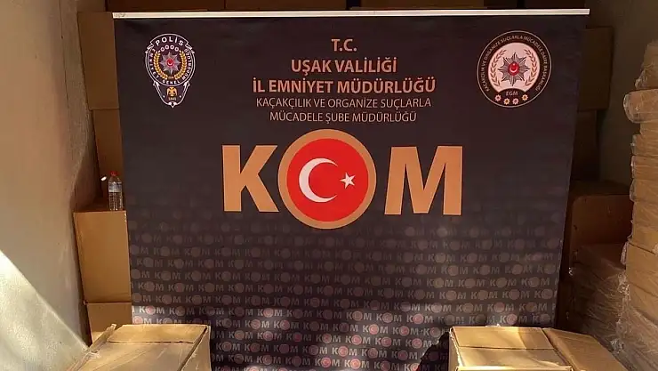 Çok sayıda kaçak makaron ele geçirildi