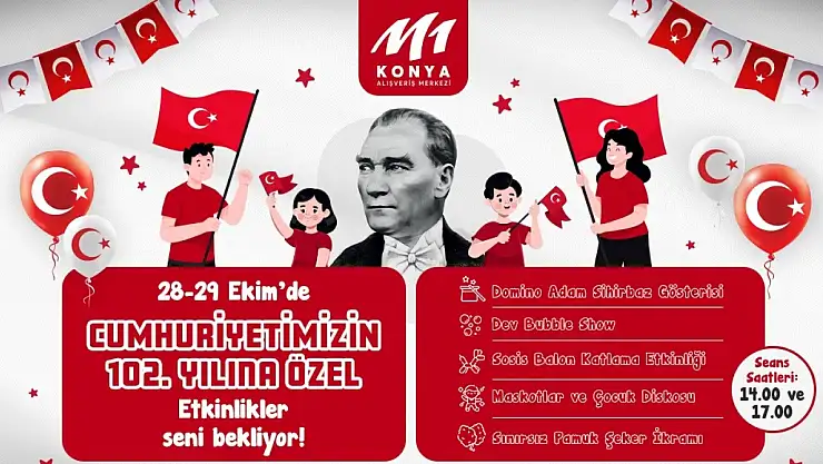 Cumhuriyet Bayramı kutlaması M1 Konya'da!