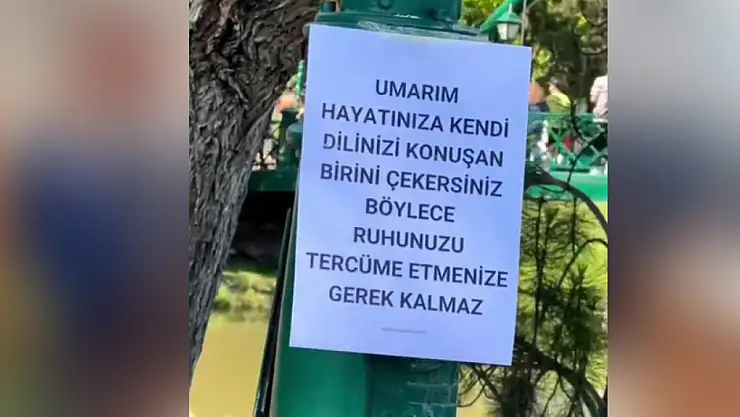 Direğe asılan duygusal yazı sosyal medyada çok sayıda beğeni ve farklı yorum aldı