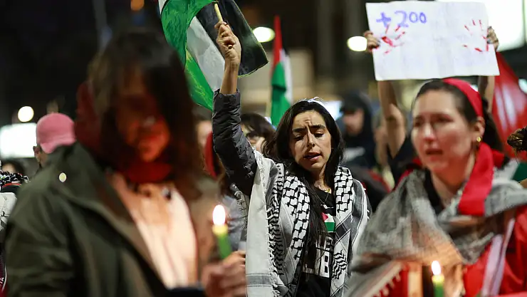 Dünyanın dört bir yanından Filistin'e destek gösterileri sürüyor