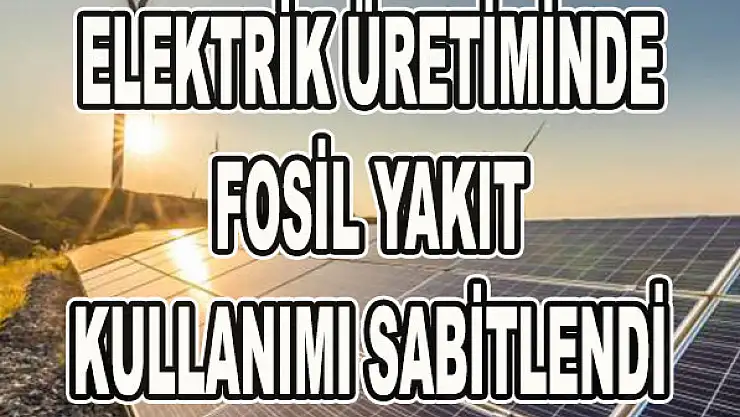 Elektik üretiminde fosil yakıt kullanımı sabitlendi