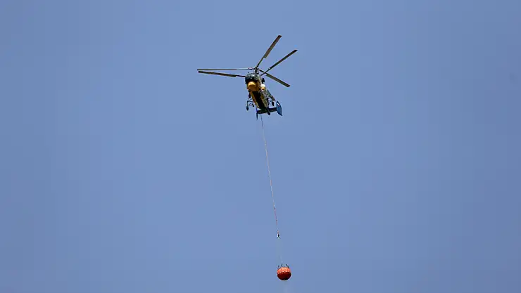 Elektrik direğinden çıkan orman yangını söndürüldü