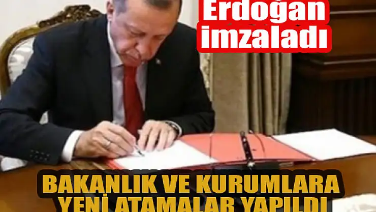 Erdoğan imzaladı: Bakanlık ve kurumlarda kritik görevden alma ve atama kararları!