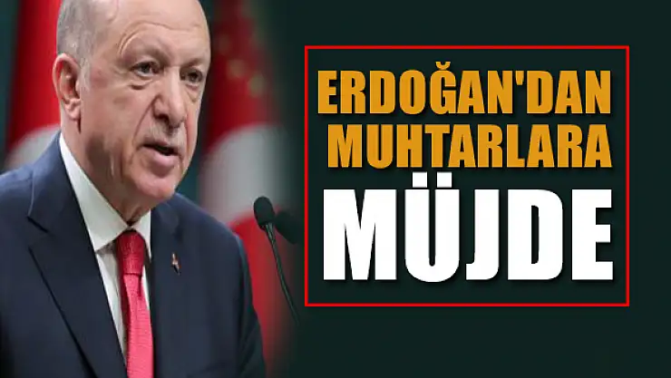 Erdoğan'dan muhtarlara müjde: Kesilmeyecek