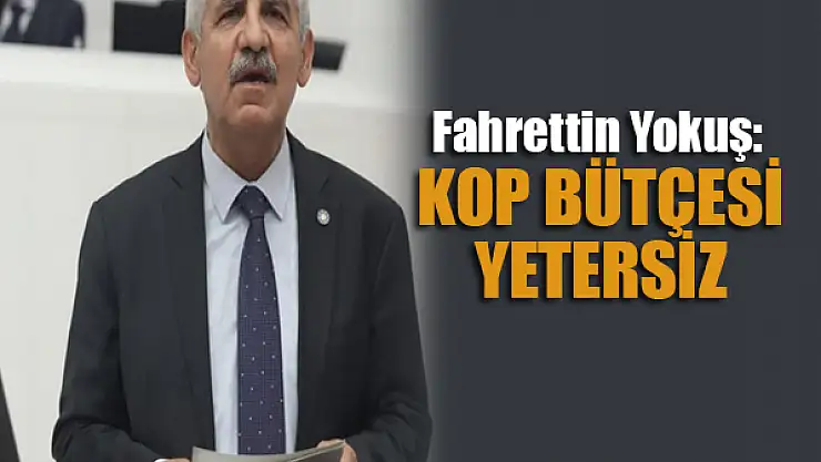 Fahrettin Yokuş: KOP bütçesi yetersiz