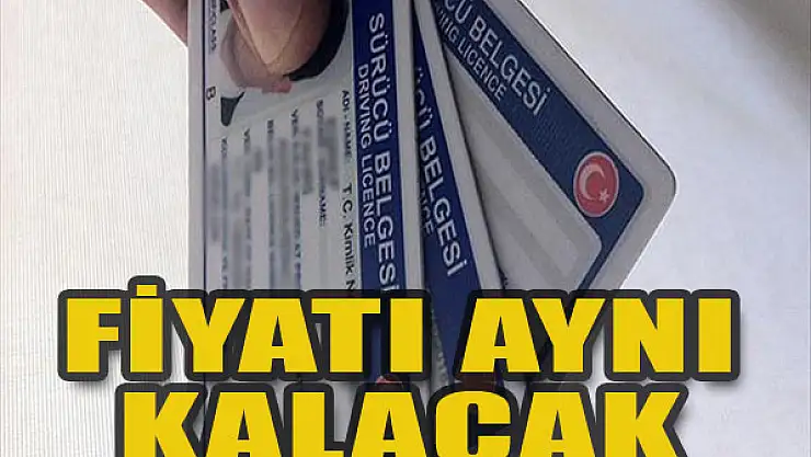 Fiyatı aynı kalacak