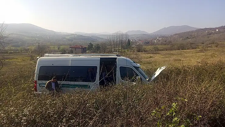 Freni boşalınca ormana uçtu