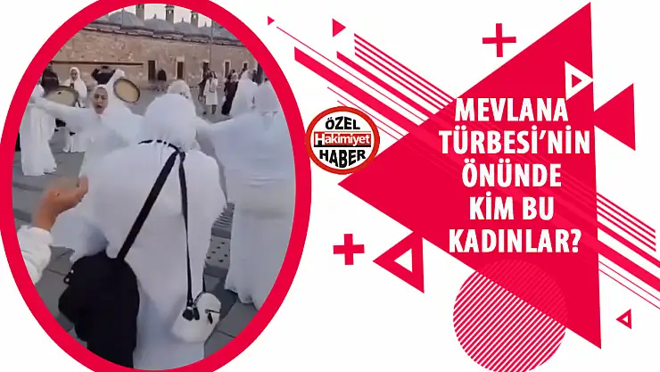 Garip Giyinimli Kadınlar Mevlana Türbesi Önünde Ayin Yaptı, Ortalık Karıştı