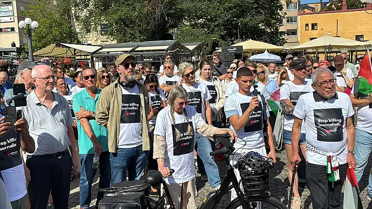 Gazeteciler, Gazze'de meslektaşlarını öldüren İsrail'i protesto etti