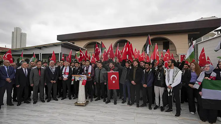 Gazi Üniversitesi öğrencilerinden İsrail protestosu