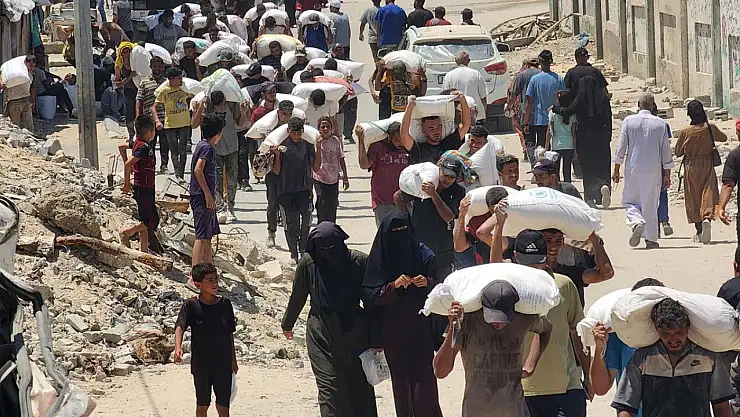 Gazze'de toplu çöküşü önlemek için haftalık 500 bin çuval una ihtiyaç var