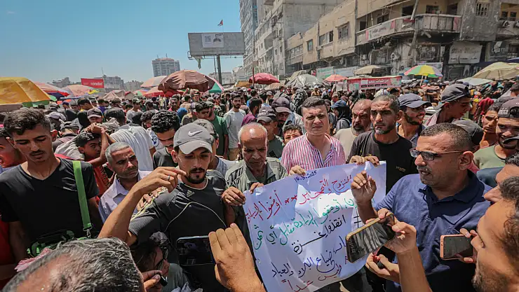 Gazze'de zorla göçe karşı protesto düzenlendi