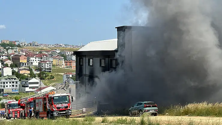 Gıda üretimi yapılan fabrikada yangın çıktı