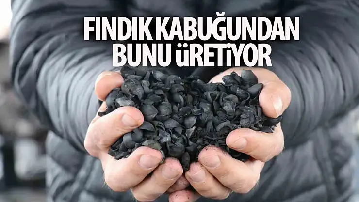 Girişimci fındık kabuğundan nargile kömürü üretiyor