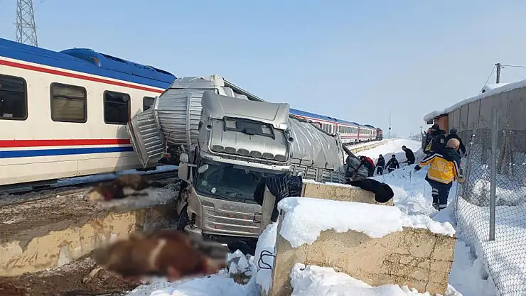 Hayvan yüklü tıra yolcu treni çarptı! Ölü ve yaralılar var