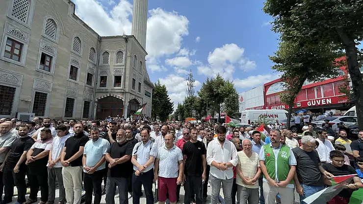 İHH İnsani Yardım Vakfı öncülüğünde Bağcılar'da Filistin'e destek gösterisi düzenlendi