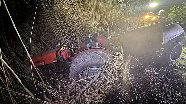 İlaçlamaya gittiği bahçede traktör altında kaldı