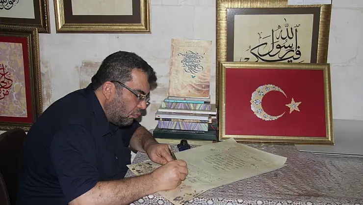 İlk hat derslerini Konya'da aldı, Gaziantep'te sanatını yaşatıyor