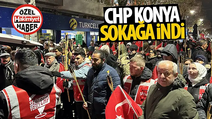 İmamoğlu'nun gözaltına alınmasının ardından Konya'da yürüyüş düzenlendi