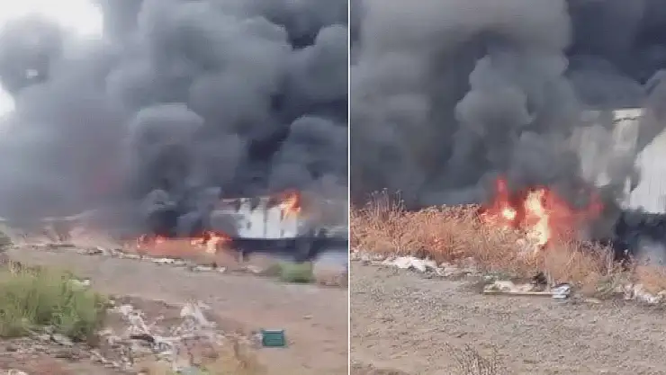 İşçilerin kaldığı yatakhanede yangın! Ekipler seferber oldu