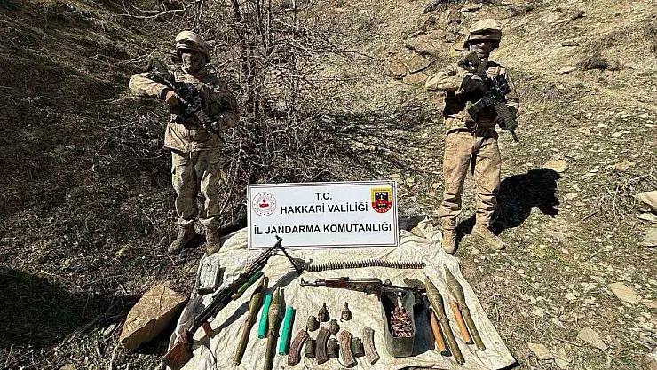 Jandarma operasyonunda silah ve mühimmat ele geçirildi