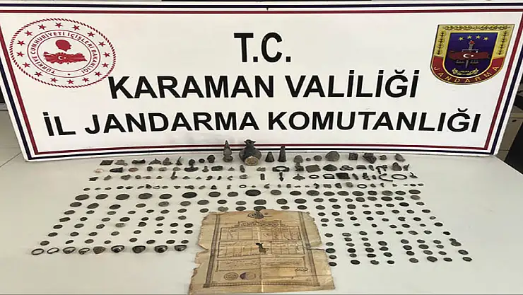 Jandarmadan tarihi eser operasyonu! Çok sayıda eser ele geçirildi!