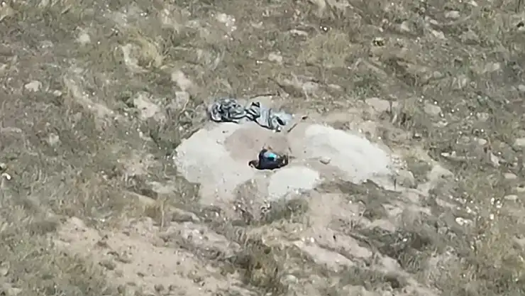 Kaçak kazı yapan şahıs dron ile yakalandı