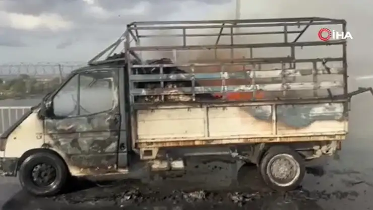 Kamyon bir anda alev aldı! Kefeni böyle yırttılar...