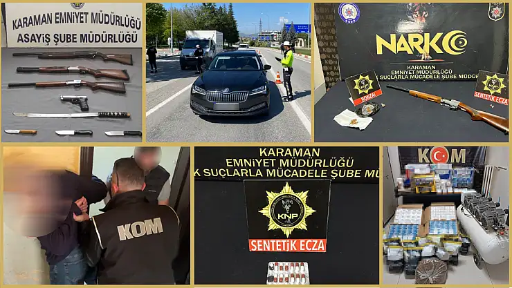 Karaman'da aranan 10 kişi tutuklandı!