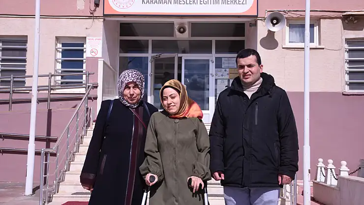 Karaman'da bir yaşam öyküsü! Annesi sırtında taşıdı! Öğretmen oldu!