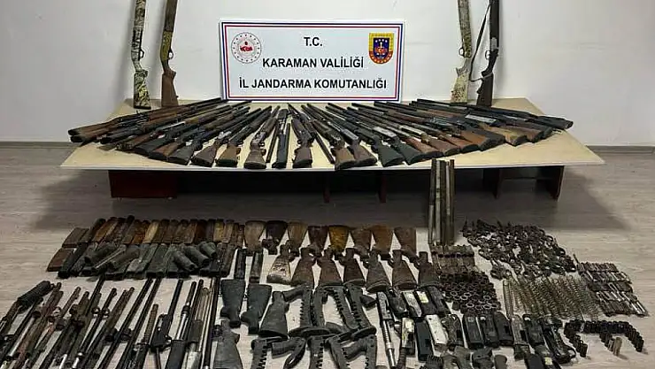 Karaman'da jandarma mini cephanelik ele geçirdi!