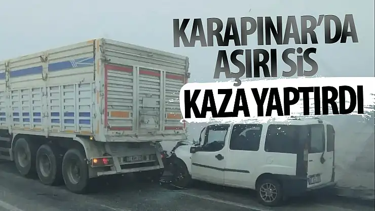 Karapınar'da yoğun sis etkili oluyor