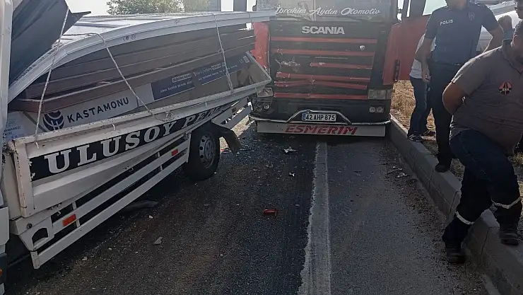 Karapınar'da zincirleme kaza: Bir kişi yaralandı!