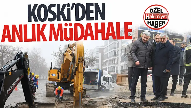 Karatay'da Ana İsale Hattında Meydana Gelen Arıza Gideriliyor