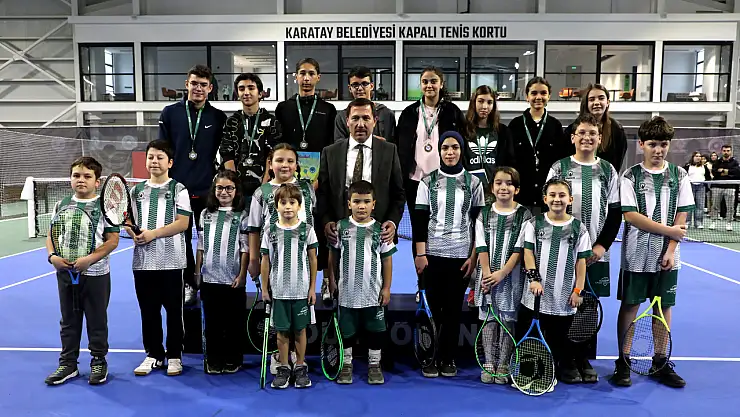 Karatay'da tenis turnuvası heyecanı vardı