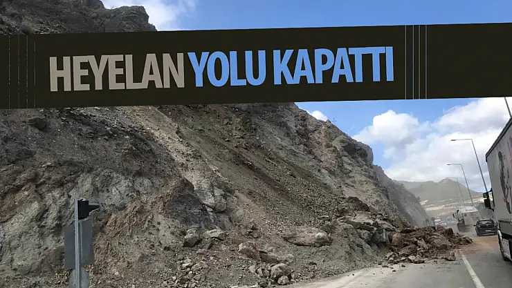 Karayolunda meydana gelen heyelan ulaşımı sekteye uğrattı!