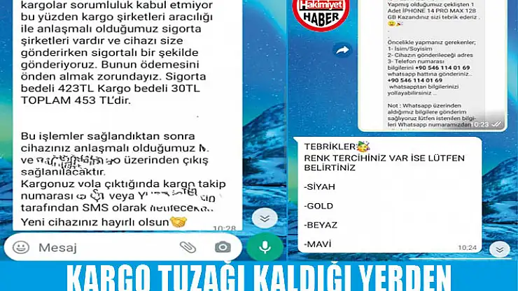 Kargo tuzağı kaldığı yerden