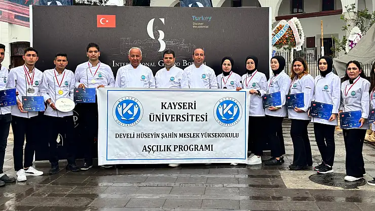 Kayseri Üniversitesi Develi Hüseyin Şahin Meslek Yüksekokulu Aşçılık Programı öğrencileri Bodrum'da büyük başarı kazandı