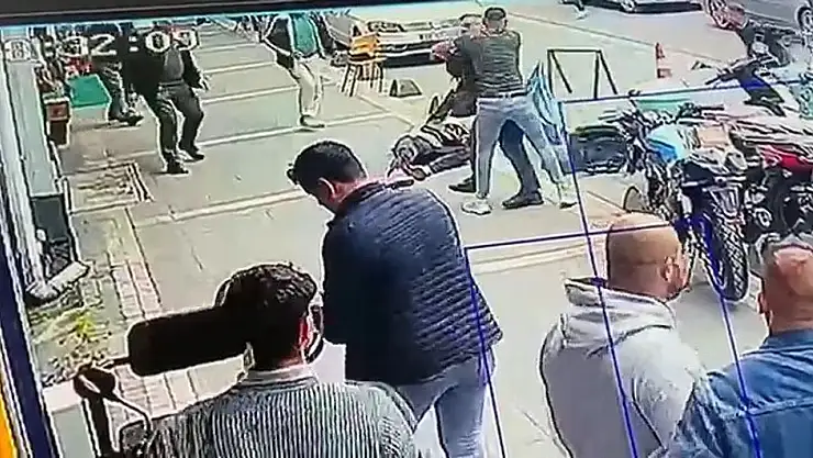 Keserli saldırı kameraya yansıdı