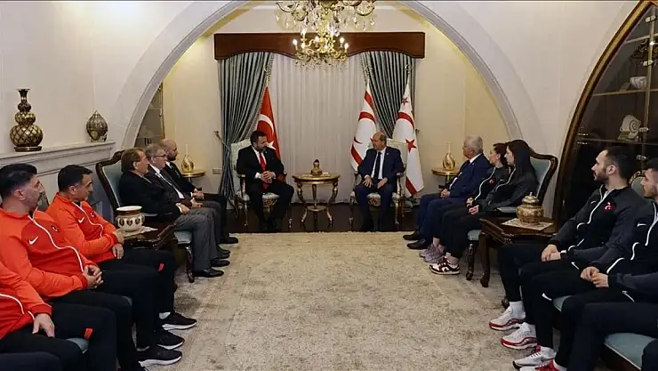 KKTC Cumhurbaşkanı Ersin Tatar heyeti kabul etti!