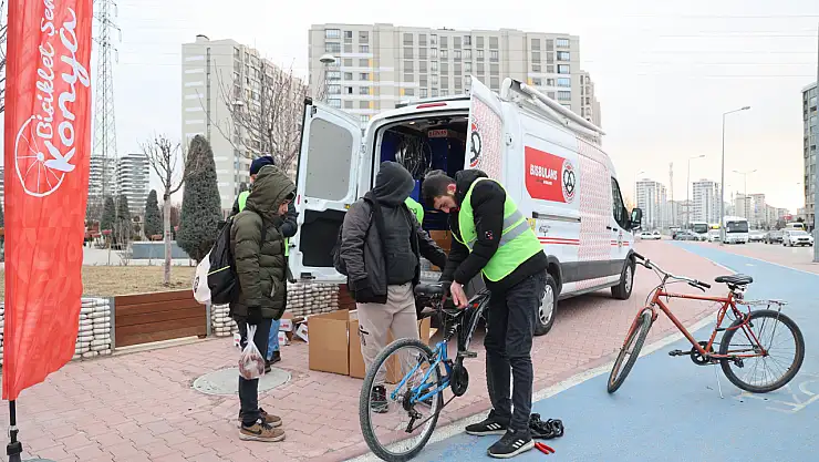 Konya Büyükşehir'den 'Dünya kışın bisikletle işe gitme günü' etkinlikleri