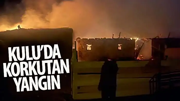 Konya'da ahırda ve samanlıkta yangın çıktı