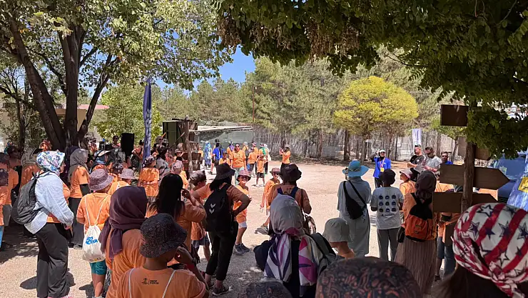 Konya'da anne-oğul kampında doğa ve rekabet buluştu