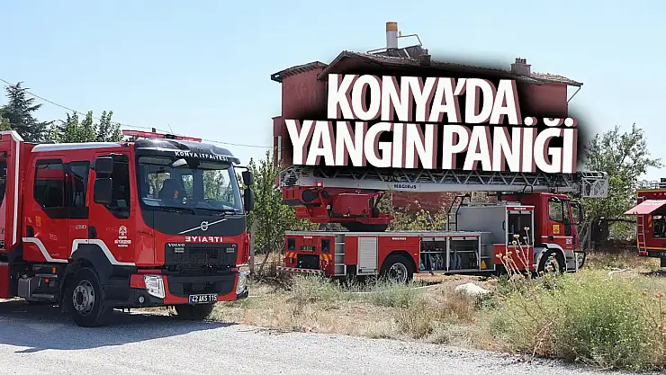 Konya'da apartman yangını: İtfaiye ekipleri olay yerinde! 