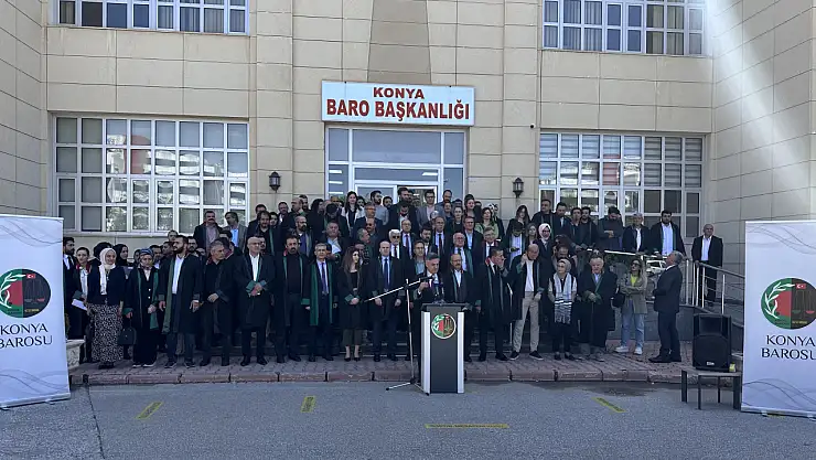 Konya'da avukatlar İsrail'i protesto etti!