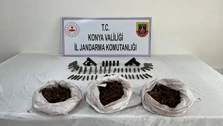 Konya'da bağ evine operasyon: Cephanelik ele geçirildi!