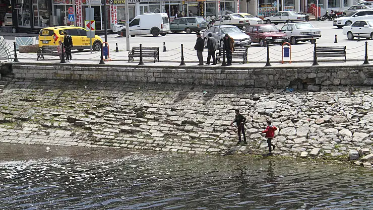 Konya'da balıklar su yüzüne çıktı